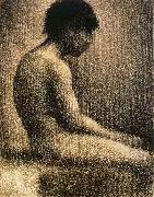 Georges Seurat The seated Teenager oil on canvas